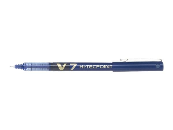 Pilot Hi-Tecpoint V7, Mekanismiton kynä, Sininen, Sininen, Keskikokoinen, Molempikätinen