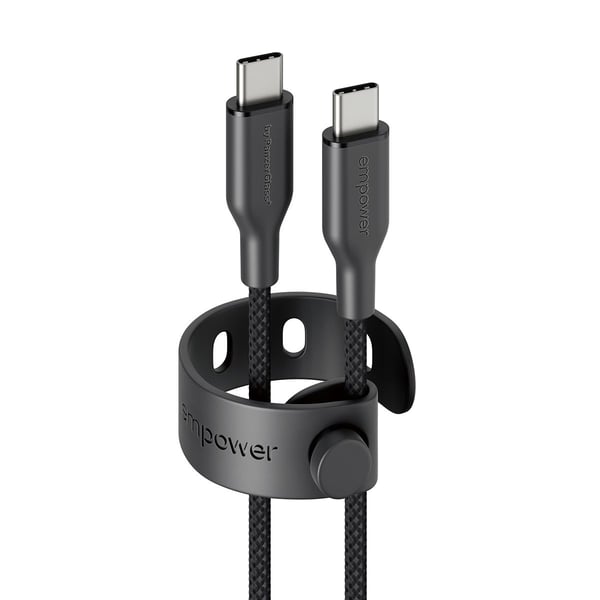 empower by PanzerGlass Racing 60W USB-C to USB-C Kabel | USB 2.0 | 2M | Weltall Schwarz
