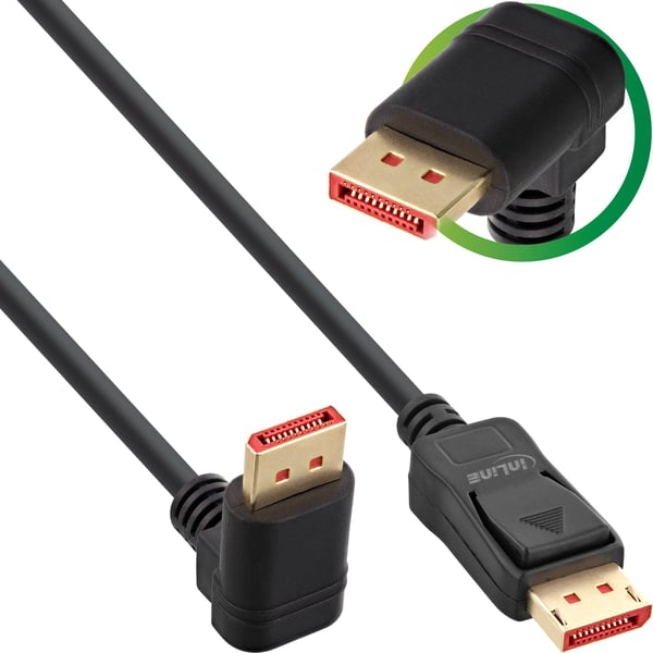 InLine 17155U, 5 m, DisplayPort, DisplayPort, Hankjønn, Hankjønn, Svart