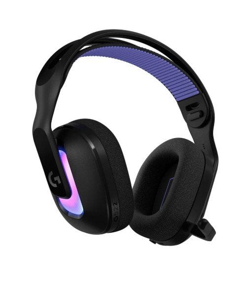 Logitech G G522 - Hodesett - full størrelse - Bluetooth / LIGHTSPEED - trådløs, kablet - USB-A, USB-C - svart