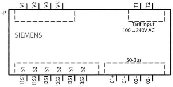 Siemens 7KT1672, Strøm, kWh (kilowattime), IP40, 100 A, 286 g, 285 g