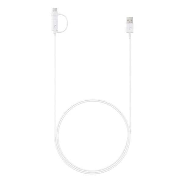 Samsung EP-DG930 - USB-kabel - USB (hane) till mikro-USB typ B, USB-C (hane) - USB 2.0 - 1.5 m - vit