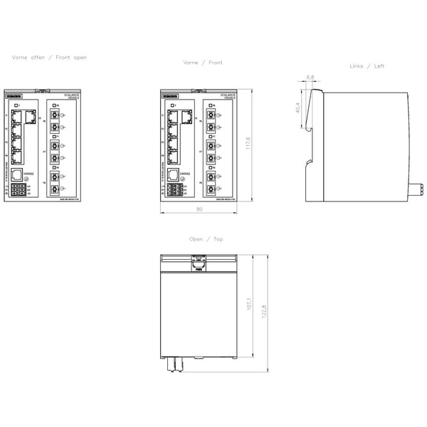 Siemens 6GK5205-3BD00-2TB2, hanterad