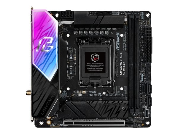 Asrock B860I Lightning WiFi, Intel, LGA 1851 (Socket V1), DDR5-SDRAM, 128 GB, DIMM, Kaksikanava