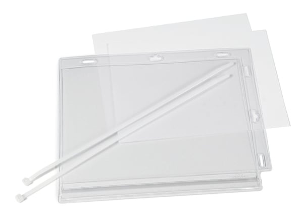 Vanntett infolomme A5 med kabelstrips for montering - 5 stk./pakning