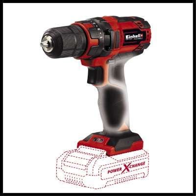 Einhell TC-CD 18/35 Li - Solo, Boremaskin med pistolgrep, Sort, Rød, 1 cm, 550 RPM, 1 RPM, 35 Nm - SOLO