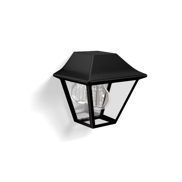Philips myGarden Alpenglow vägglampa 42 W E27 ljuskälla medföljer inte, Väggbelysning för utomhusbruk, Svart, Metall, IP44, Terass, Trädgård, II