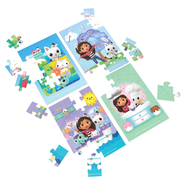 Gabby’s Dollhouse träpussel 4-pack