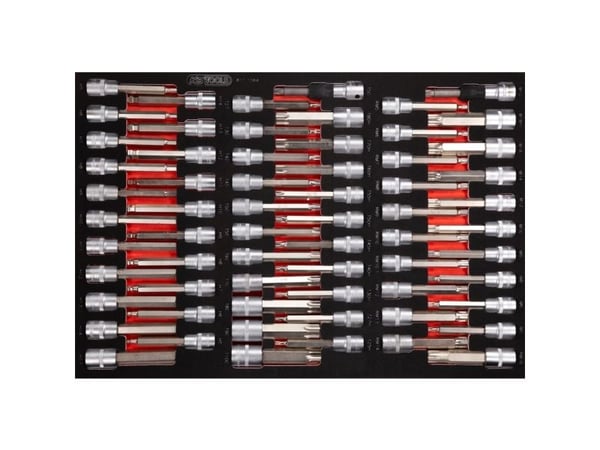 KS Tools 811.1064, Støpselsett, 64 hoder, 9,35 kg