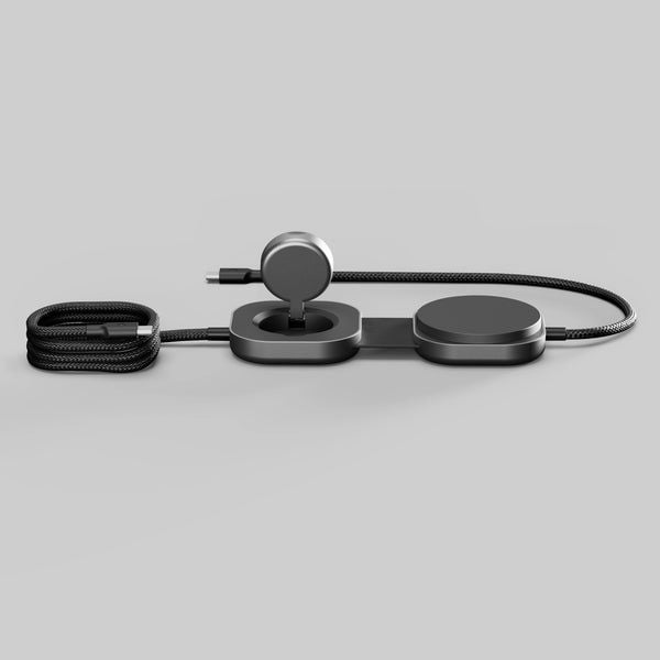 ZENS Pro 3 - Trådlös laddningsmatta - 140 Watt - 3 utdatakontakter (USB-C, magnetisk) - MFI-certifierad
