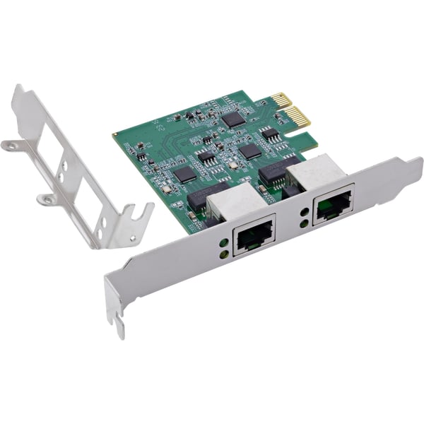 InLine 51126A, PCI Express, Kromfarget, Grønn, Realtek RTL8125B, Windows 10, Windows 8, Windows 7, Windows 8.1, Windows 11, 95 mm, 1,58 mm