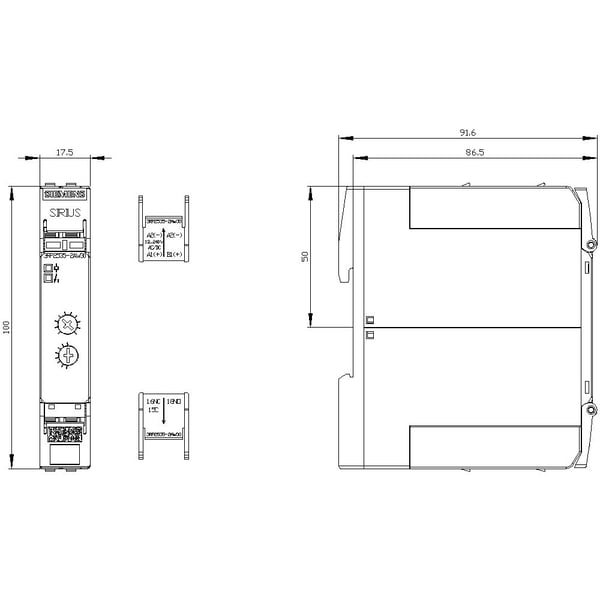 Siemens 3RP25352AW30 3RP2535-2AW30 Tidsrelæ 1 stk