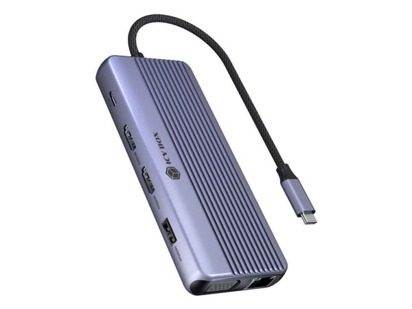 ICY BOX IB-DK4062-CPD - Dockningsstation - USB-C 3.2 Gen 1 - 2 x HDMI, VGA - 1GbE