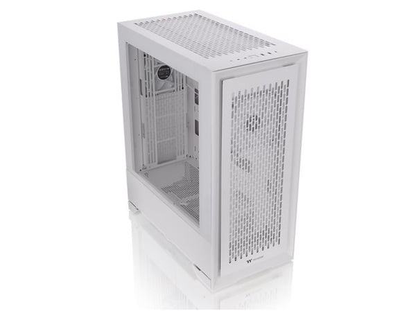 Thermaltake CTE T500 Air Snow - FT - utökad ATX - genomskinlig sidopanel (härdat glas) - ingen strömförsörjning (PS/2) - vit, snö - USB/ljud