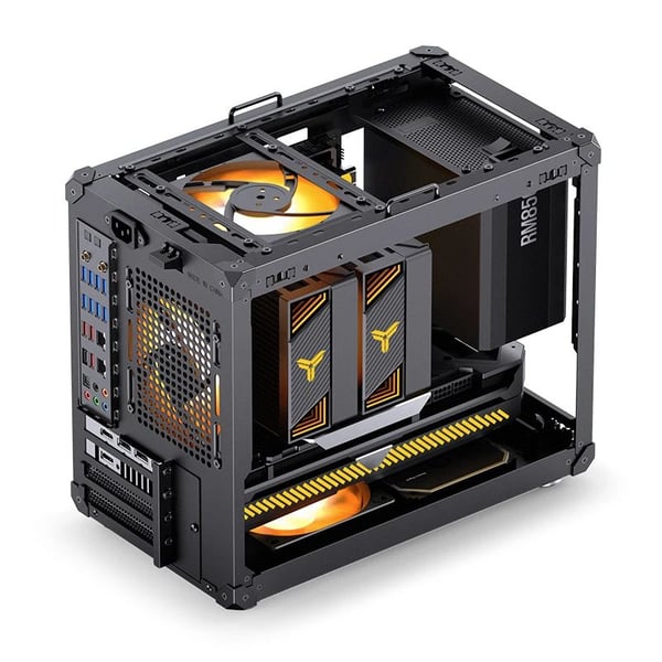 Jonsbo C6 MAX, Skrivbord, PC, Svart, ITX, micro ATX, Stål, Glas, 17 cm