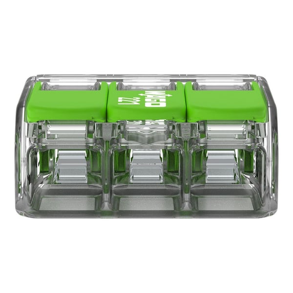 WAGO 221-423 vipuliitin 3-napainen 0,2-4 mm² 32 A vihreä 50 kpl
