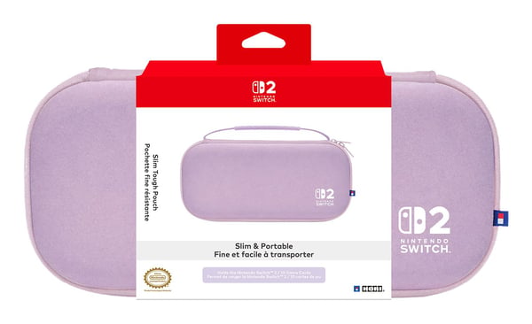 Hori NSX-079E, Veske beholder, Nintendo, Lavender, Stoff, Nintendo Switch 2, Ripebestandig