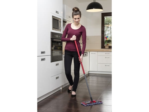 Vileda SuperMocio Revolution Sistema, Mop & bucket set, Mikrokuitu, Musta, Punainen, Valkoinen, Yksi ämpäri