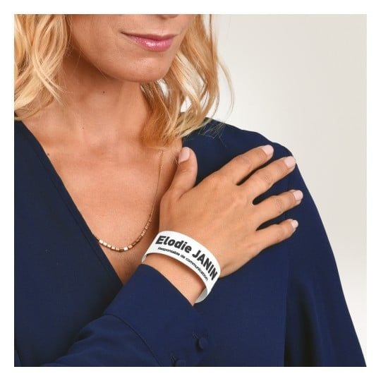 Armbånd Avery 265x18 mm hvite, PVC-frie, utskrivbare armbånd for laserskriver - (10 ark x 10 stk.)