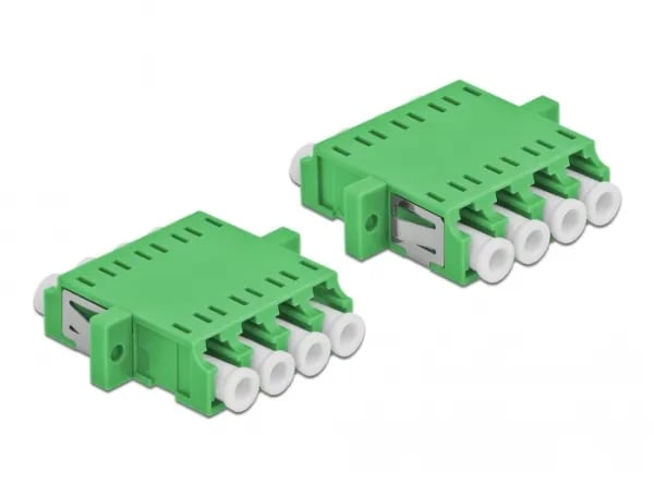 Delock - Nettverkkopler - LC-enkeltmodus (hunn) til LC-enkeltmodus (hunn) - fiberoptisk - grønn (en pakke 2)