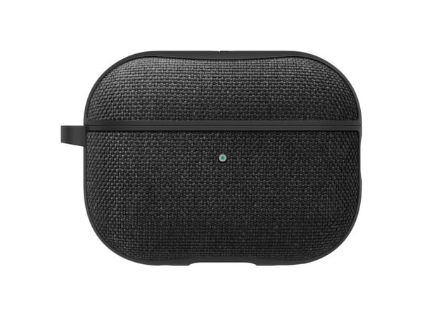 Spigen Urban Fit - Fodral laddningsfodral för trådlösa öronsnäckor - tyg, polykarbonat - svart - för Apple AirPods Pro (2a generation)