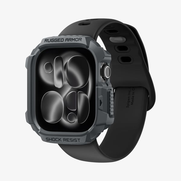 Spigen Rugged Armor 2, Ask, Smartwatch, Grå, Apple, Apple Watch 10/11 (46mm), Termoplastisk polyuretan (TPU)
