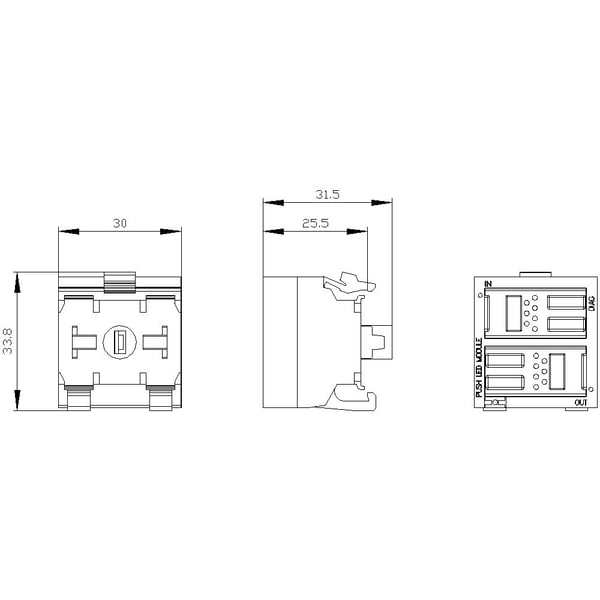 Siemens 3SU14011MC201CA1 3SU1401-1MC20-1CA1 anslutningsmodul IP20 1 st., 19 g, 80 mm, 65 mm, 55 mm