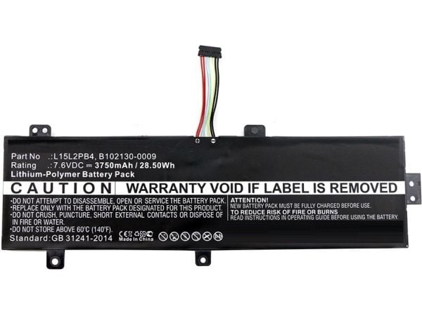 CoreParts - Batteri til bærbar PC - litiumpolymer - 3750 mAh - 28.5 Wh - svart - for Lenovo IdeaPad 310-15IKB 80TV