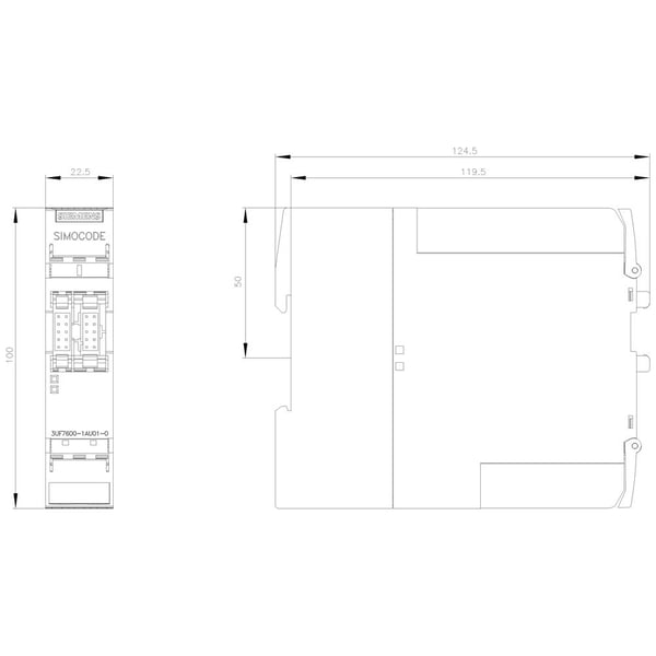 Siemens 3UF7600-1AU01-0, 36 mm, 109 mm, 152 mm, 231 g, 1 kpl