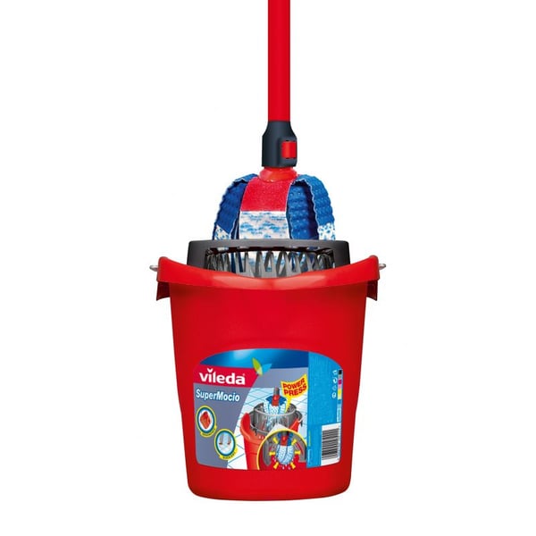 Vileda 4073, Mop & bucket set, Punainen, Yksi ämpäri, 1 kpl