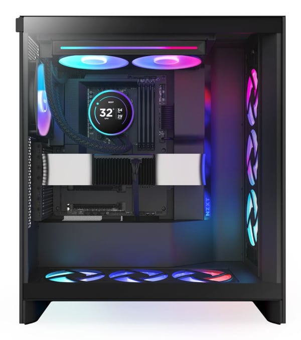 NZXT Kraken Elite 280 RGB V2 CPU-kylare RL-KR28E-B2 2x140 mm RGB-fläktar, svart