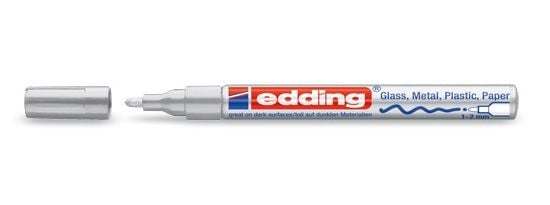 edding 751 paint - Markering - permanent - sliver - vattenbaserat pigmentbläck - 1-2 mm