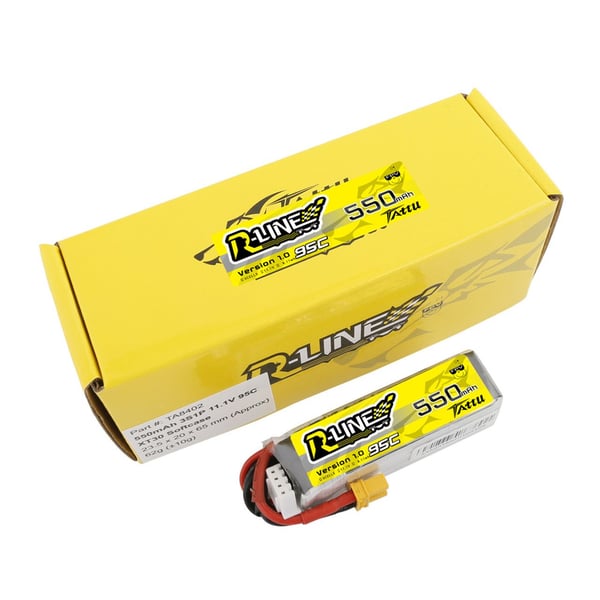 Tattu TAA5503S95XT3, 550 mAh, Lithium Polymer (LiPo), 11,1 V, Svart, Rød, Hvit, Gult, 1 stykker, Høy