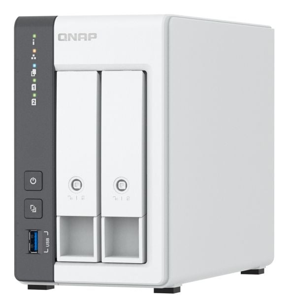 QNAP TS-216G - NAS-server - 2 brønner - SATA 6Gb/s - RAID JBOD, 0, 1 - RAM 4 GB - 2.5 Gigabit Ethernet - iSCSI støtte