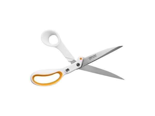 Fiskars 1070082, Aikuinen, Kuvioleikkaus & suoraleikkaus, Yksi, Oranssi, Valkoinen, Ruostumaton teräs, Askartelusakset