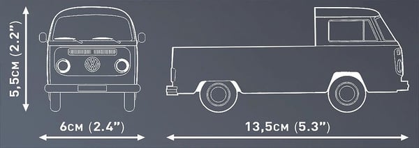 COBI Volkswagen T2a skåpbil (grå, skala 1:35)