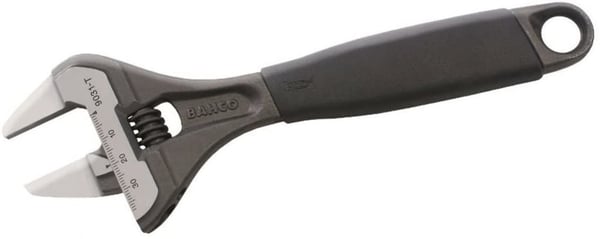 Bahco skiftenøgle ergonomisk m/smalle kæber og større vidde 8"