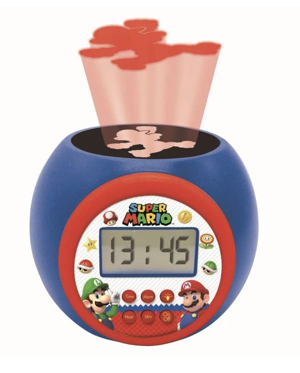Super Mario Projector väckarklocka med timer