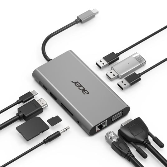 Acer AAK940 - Hiiri ja näppäimistö - langaton - saksalainen - musta - vähittäismyyntipakkaus