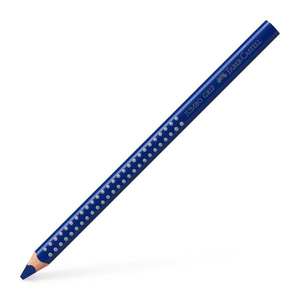 Värikynä, Faber-Castell Grip, JUMBO, Helio Blue, kolmionmuotoinen - (12 kpl)