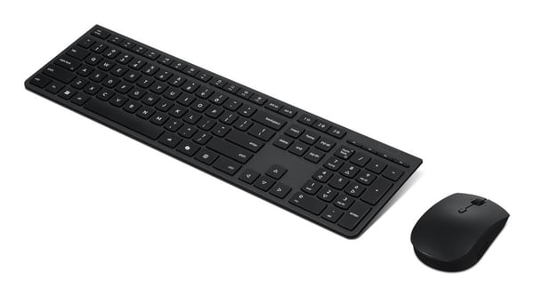 Lenovo Professional - Tastatur- og mussett - trådløs - Bluetooth, 2.4 GHz - QWERTY - USA med eurosymbol - grå - brun boks