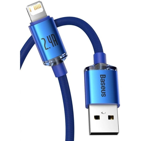 Baseus CAJY000003, 1,2 m, Lightning, USB A, Hankjønn, Hankjønn, Blå