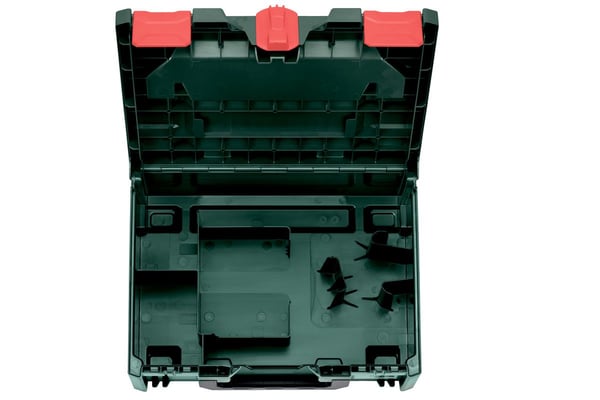 Metabo 626886000, Työkalulaatikko, kova, Akryylinitriilibutadieenistyreeni (ABS), Vihreä, Punainen, 11,2 L, 125 kg, 396 mm