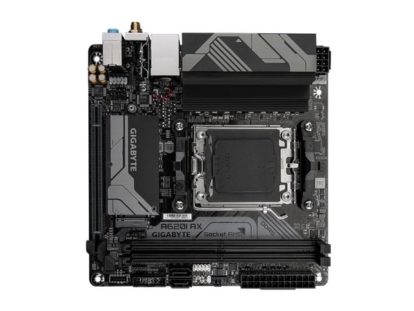 GIGABYTE A620I AX -emolevy, A620-piirisarja, AM5, Mini-ITX, DDR5