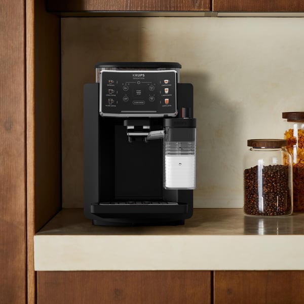 Krups EA9128D, Espressomaskin, Kaffebönor, Inbyggd kvarn, Svart
