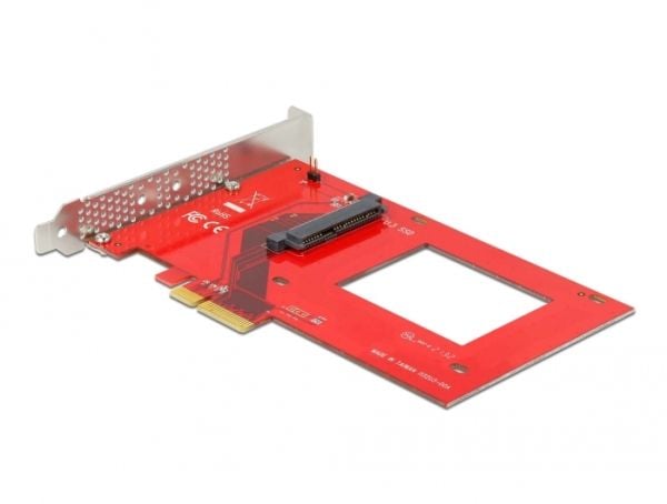 DeLOCK 90071, PCIe, U.3, Mies, Punainen, Hopea, PC, Kiina