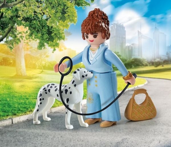 Playmobil PLM BUSINESS WOMAN WITH DALMATIAN, 42,02 g