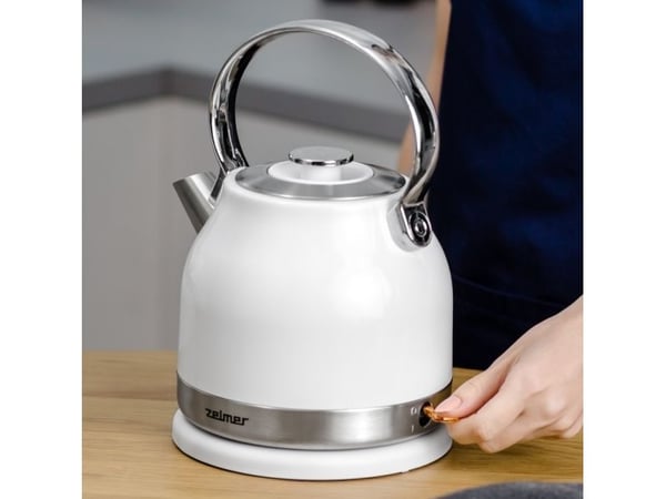 Zelmer ZCK7940 vannkoker 2200 W 1,5 l, hvit/rustfritt stål