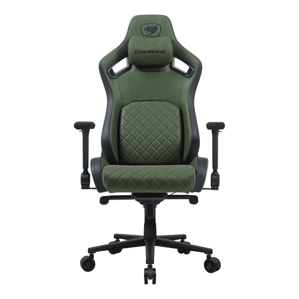 COUGAR DEFENSOR S ARMY GREEN F, Universal gamingstol, 150 kg, Polstret sete, Polstret ryggstøtte, Svart, Svart