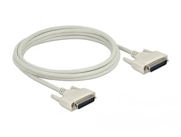 Delock - Seriell kabel - DB-25 (hann) til DB-25 (hann) - 3 m - tommelskruer - beige